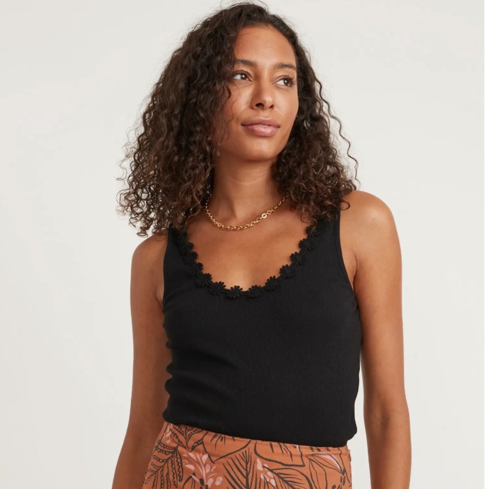 Marine Layer Alix Tank Top Black Size M